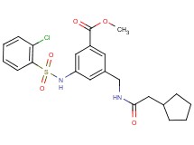 methyl 3-{[(2-chlorophenyl)sulfonyl]amino}-5-{[(cyclopentylacetyl)amino]methyl}benzoate