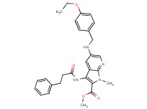 methyl 5-[(4-ethoxybenzyl)amino]-1-methyl-3-[(3-phenylpropanoyl)amino]-1H-pyrrolo[2,3-b]pyridine-2-carboxylate