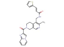 (2E)-N-{[7-(imidazo[1,2-a]pyridin-2-ylcarbonyl)-3-methyl-5,6,7,8-tetrahydro-2,7-naphthyridin-4-yl]methyl}-3-(2-thienyl)acrylamide