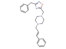 1-[(3-benzyl-1,2,4-oxadiazol-5-yl)methyl]-4-[(2E)-3-phenyl-2-propen-1-yl]piperazine