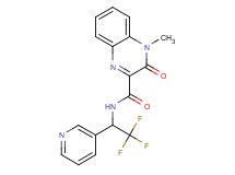 4-methyl-3-oxo-N-(2,2,2-trifluoro-1-pyridin-3-ylethyl)-3,4-dihydroquinoxaline-2-carboxamide