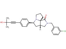 (3aS*,5S*,9aS*)-2-(3-chlorobenzyl)-5-[4-(3-hydroxy-3-methyl-1-butyn-1-yl)phenyl]hexahydro-7H-pyrrolo[3,4-g]pyrrolizin-1(2H)-one