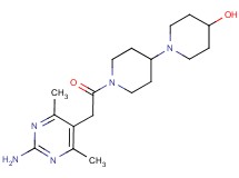 1'-[(2-amino-4,6-dimethyl-5-pyrimidinyl)acetyl]-1,4'-bipiperidin-4-ol
