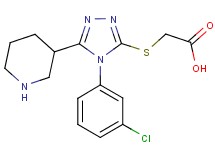 {[4-(3-chlorophenyl)-5-piperidin-3-yl-4H-1,2,4-triazol-3-yl]thio}acetic acid