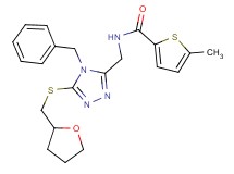 N-({4-benzyl-5-[(tetrahydro-2-furanylmethyl)thio]-4H-1,2,4-triazol-3-yl}methyl)-5-methyl-2-thiophenecarboxamide