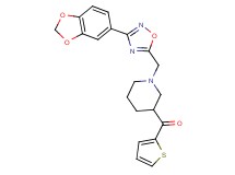 (1-{[3-(1,3-benzodioxol-5-yl)-1,2,4-oxadiazol-5-yl]methyl}-3-piperidinyl)(2-thienyl)methanone
