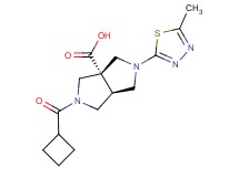 (3aR*,6aR*)-2-(cyclobutylcarbonyl)-5-(5-methyl-1,3,4-thiadiazol-2-yl)hexahydropyrrolo[3,4-c]pyrrole-3a(1H)-carboxylic acid