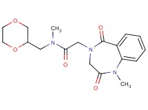 N-(1,4-dioxan-2-ylmethyl)-N-methyl-2-(1-methyl-2,5-dioxo-1,2,3,5-tetrahydro-4H-1,4-benzodiazepin-4-yl)acetamide