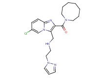 N-{[2-(1-azocanylcarbonyl)-6-chloroimidazo[1,2-a]pyridin-3-yl]methyl}-2-(1H-pyrazol-1-yl)ethanamine
