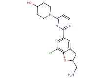 1-{2-[2-(aminomethyl)-7-chloro-2,3-dihydro-1-benzofuran-5-yl]pyrimidin-4-yl}piperidin-4-ol