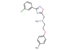N-{[3-(3-chlorophenyl)-1,2,4-oxadiazol-5-yl]methyl}-N-methyl-2-(4-methylphenoxy)ethanamine