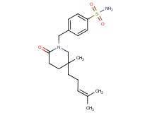 4-{[5-methyl-5-(4-methylpent-3-en-1-yl)-2-oxopiperidin-1-yl]methyl}benzenesulfonamide