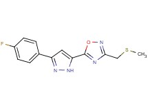 5-[3-(4-fluorophenyl)-1H-pyrazol-5-yl]-3-[(methylthio)methyl]-1,2,4-oxadiazole
