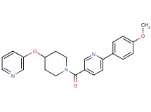 2-(4-methoxyphenyl)-5-{[4-(pyridin-3-yloxy)piperidin-1-yl]carbonyl}pyridine