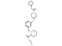 ethyl 1-(3-{[1-(cyclopentylacetyl)-4-piperidinyl]oxy}benzyl)-2-piperidinecarboxylate