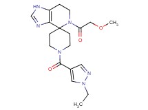 1'-[(1-ethyl-1H-pyrazol-4-yl)carbonyl]-5-(methoxyacetyl)-1,5,6,7-tetrahydrospiro[imidazo[4,5-c]pyridine-4,4'-piperidine]