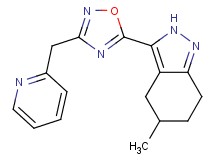 5-methyl-3-[3-(2-pyridinylmethyl)-1,2,4-oxadiazol-5-yl]-4,5,6,7-tetrahydro-2H-indazole