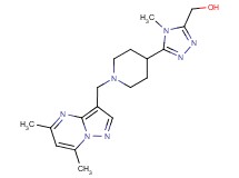(5-{1-[(5,7-dimethylpyrazolo[1,5-a]pyrimidin-3-yl)methyl]piperidin-4-yl}-4-methyl-4H-1,2,4-triazol-3-yl)methanol