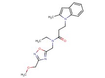 N-ethyl-N-{[3-(methoxymethyl)-1,2,4-oxadiazol-5-yl]methyl}-3-(2-methyl-1H-indol-1-yl)propanamide