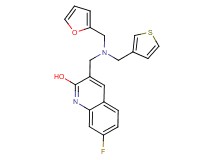 7-fluoro-3-{[(2-furylmethyl)(3-thienylmethyl)amino]methyl}-2-quinolinol