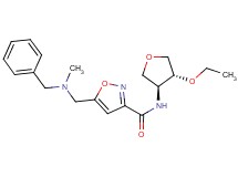 5-{[benzyl(methyl)amino]methyl}-N-[(3S*,4R*)-4-ethoxytetrahydrofuran-3-yl]isoxazole-3-carboxamide