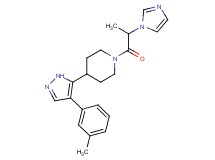1-[2-(1H-imidazol-1-yl)propanoyl]-4-[4-(3-methylphenyl)-1H-pyrazol-5-yl]piperidine
