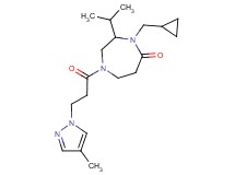 4-(cyclopropylmethyl)-3-isopropyl-1-[3-(4-methyl-1H-pyrazol-1-yl)propanoyl]-1,4-diazepan-5-one