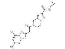 N-cyclopropyl-5-[(5,7-dimethyl[1,2,4]triazolo[1,5-a]pyrimidin-2-yl)acetyl]-4,5,6,7-tetrahydropyrazolo[1,5-a]pyrazine-2-carboxamide