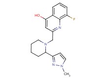 8-fluoro-2-{[2-(1-methyl-1H-pyrazol-3-yl)piperidin-1-yl]methyl}quinolin-4-ol