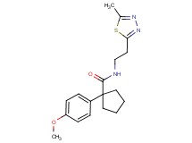 1-(4-methoxyphenyl)-N-[2-(5-methyl-1,3,4-thiadiazol-2-yl)ethyl]cyclopentanecarboxamide