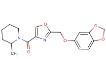 1-({2-[(1,3-benzodioxol-5-yloxy)methyl]-1,3-oxazol-4-yl}carbonyl)-2-methylpiperidine