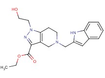 ethyl 1-(2-hydroxyethyl)-5-(1H-indol-2-ylmethyl)-4,5,6,7-tetrahydro-1H-pyrazolo[4,3-c]pyridine-3-carboxylate