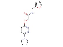 N-(2-furylmethyl)-2-{[6-(1-pyrrolidinyl)-3-pyridazinyl]oxy}acetamide