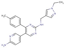 5-(6-aminopyridin-3-yl)-N-[(1-ethyl-1H-pyrazol-4-yl)methyl]-4-(4-methylphenyl)pyrimidin-2-amine