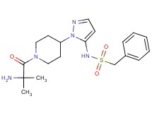 N-{1-[1-(2-methylalanyl)piperidin-4-yl]-1H-pyrazol-5-yl}-1-phenylmethanesulfonamide