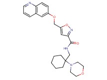 N-{[1-(4-morpholinyl)cyclohexyl]methyl}-5-[(6-quinolinyloxy)methyl]-3-isoxazolecarboxamide
