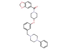 1-(3-{[1-(1,3-benzodioxol-5-ylcarbonyl)-4-piperidinyl]oxy}benzyl)-4-phenylpiperazine