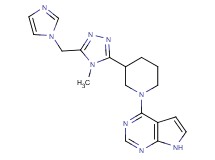 4-{3-[5-(1H-imidazol-1-ylmethyl)-4-methyl-4H-1,2,4-triazol-3-yl]piperidin-1-yl}-7H-pyrrolo[2,3-d]pyrimidine