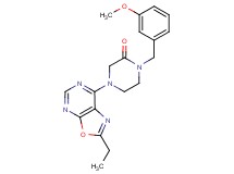 4-(2-ethyl[1,3]oxazolo[5,4-d]pyrimidin-7-yl)-1-(3-methoxybenzyl)-2-piperazinone