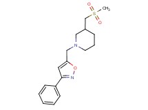 3-[(methylsulfonyl)methyl]-1-[(3-phenylisoxazol-5-yl)methyl]piperidine
