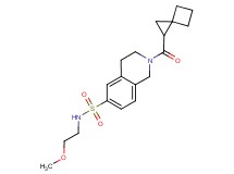 N-(2-methoxyethyl)-2-(spiro[2.3]hex-1-ylcarbonyl)-1,2,3,4-tetrahydroisoquinoline-6-sulfonamide