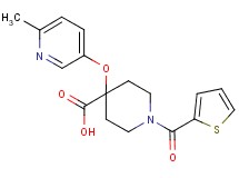 4-[(6-methylpyridin-3-yl)oxy]-1-(2-thienylcarbonyl)piperidine-4-carboxylic acid