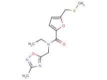 N-ethyl-N-[(3-methyl-1,2,4-oxadiazol-5-yl)methyl]-5-[(methylthio)methyl]-2-furamide