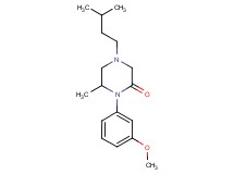 1-(3-methoxyphenyl)-6-methyl-4-(3-methylbutyl)-2-piperazinone