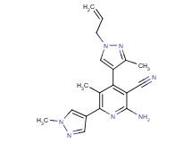 4-(1-allyl-3-methyl-1H-pyrazol-4-yl)-2-amino-5-methyl-6-(1-methyl-1H-pyrazol-4-yl)nicotinonitrile