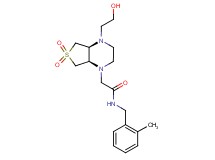 2-[(4aS*,7aR*)-4-(2-hydroxyethyl)-6,6-dioxidohexahydrothieno[3,4-b]pyrazin-1(2H)-yl]-N-(2-methylbenzyl)acetamide