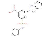 3-[(cyclopentylamino)sulfonyl]-5-(5,6-dihydrocyclopenta[c]pyrazol-2(4H)-yl)benzoic acid