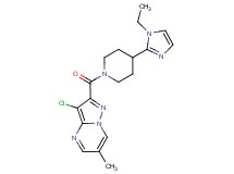 3-chloro-2-{[4-(1-ethyl-1H-imidazol-2-yl)-1-piperidinyl]carbonyl}-6-methylpyrazolo[1,5-a]pyrimidine
