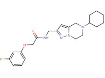 N-[(5-cyclohexyl-4,5,6,7-tetrahydropyrazolo[1,5-a]pyrazin-2-yl)methyl]-2-(3-fluorophenoxy)acetamide