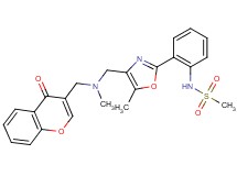 N-{2-[5-methyl-4-({methyl[(4-oxo-4H-chromen-3-yl)methyl]amino}methyl)-1,3-oxazol-2-yl]phenyl}methanesulfonamide